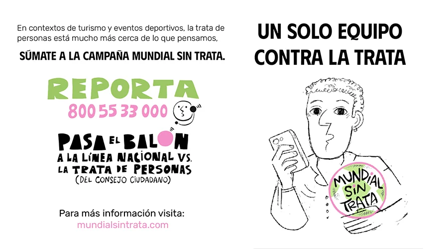 Lanzan campaña MUNDIAL SIN TRATA ante la Copa Mundial de la FIFA 2026