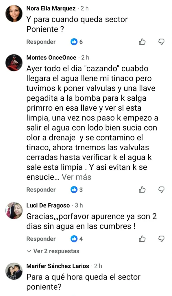 Persiste desabasto de agua tras ruptura de tubería en planta Pastor Lozano 2 683729959 1304156261663591 977231750373218684 n