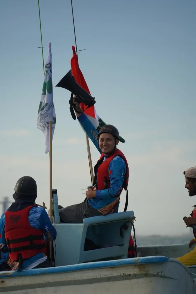 Ambientalistas protestan en el Golfo y exigen a SpaceX respetar aguas de México 3 695912698 1538104514591708 8842670409960433964 n
