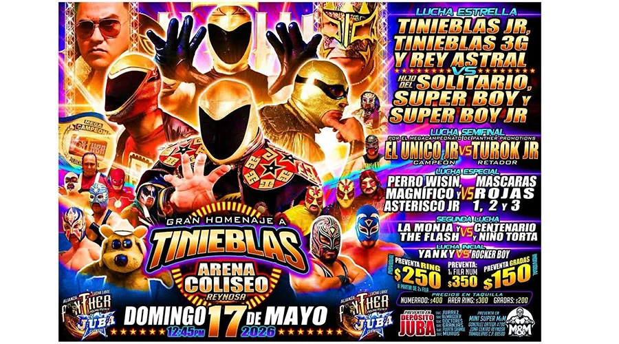 Preparan homenaje a Tinieblas en Reynosa 1 CARTEL TINIEBLAS 2bb