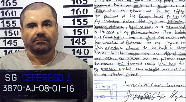 'El Chapo' envía su carta número 11 a Corte de Nueva York 1 CHAPO 8922