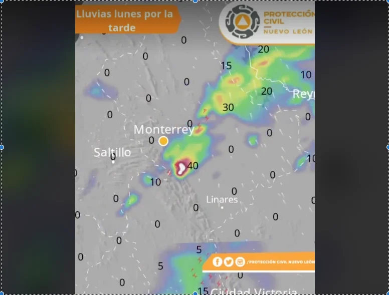 Emiten aviso por tormentas y caída de granizo en municipios de Nuevo León 1 Captura de Pantalla 2026 05 18 a las 12.59.33