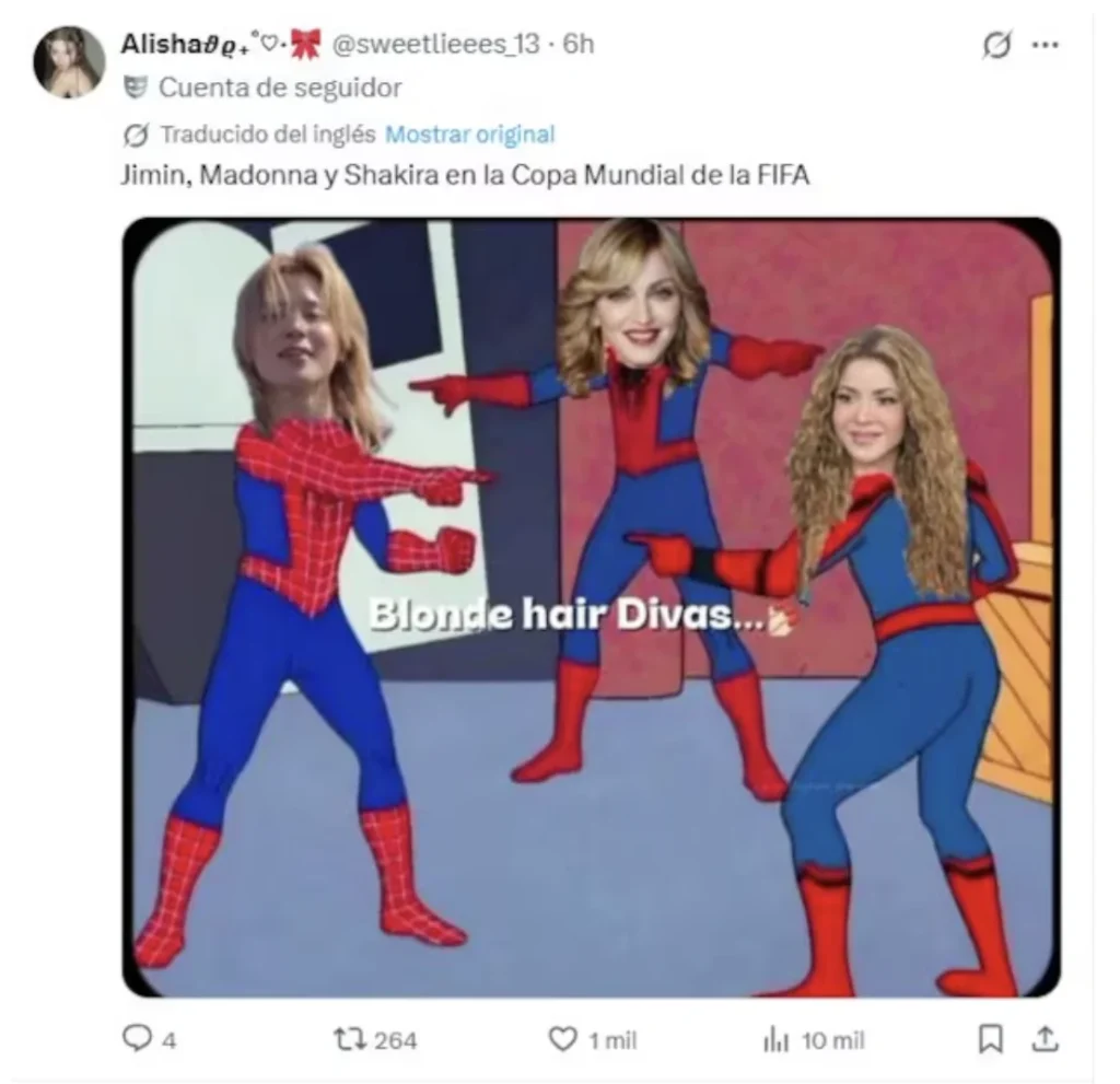 BTS, Madonna y Shakira en el Mundial 2026 provocan memes 3 Captura de pantalla 2026 05 14 a las 5.25.05 p.m