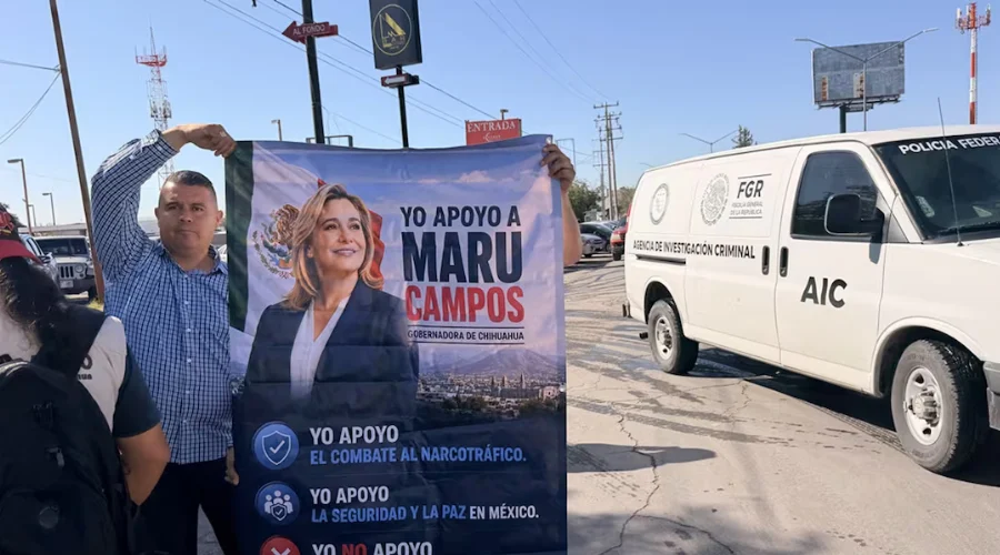Ciudadanos llegan sede de la FGR para apoyar a Maru Campos