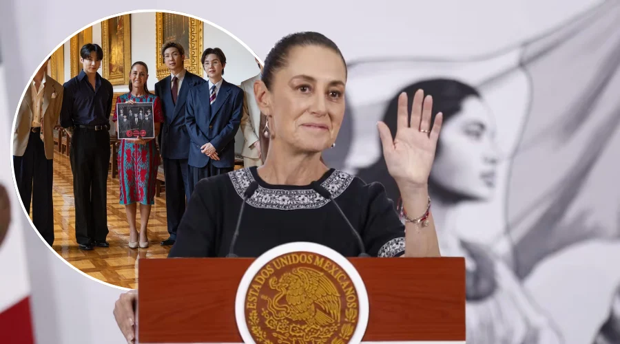 Sheinbaum llama a no politizar visita de BTS a Palacio Nacional