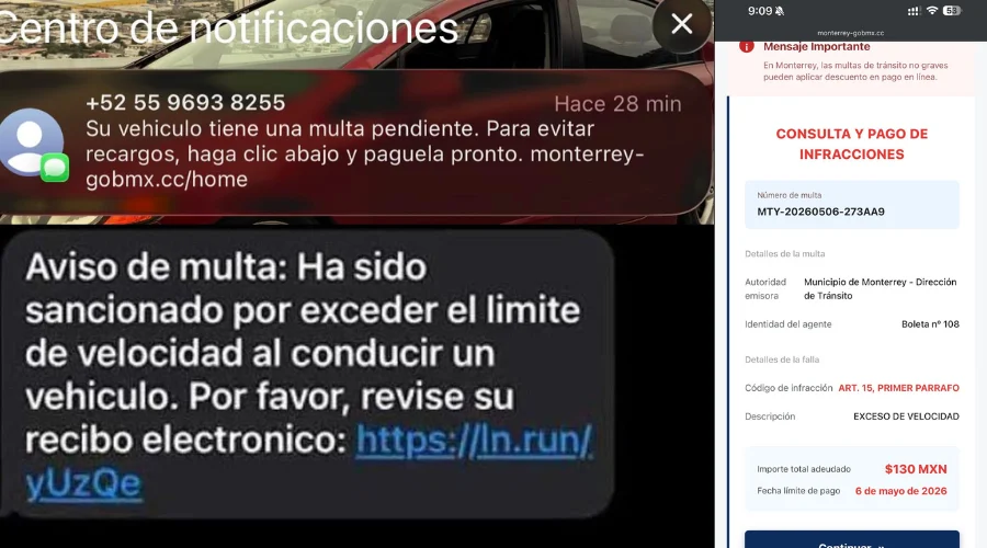 Un nuevo modelo de fraude a través de mensajes de texto por presuntas multas de tránsito se ha evidenciado a través de redes sociales por parte de personas que han sido víctimas o intentaron extor