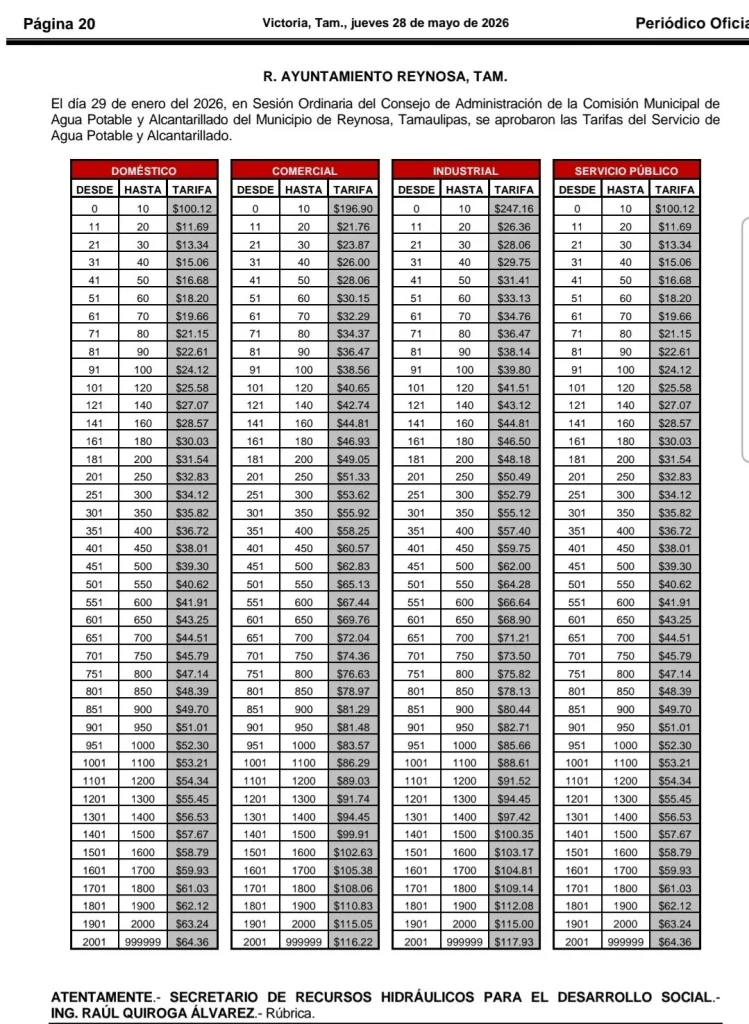Autorizan aumento de casi 4% a tarifas de agua potable en Reynosa 1 711530972 870446076094813 9139392986917394448 n
