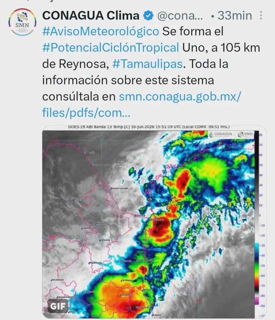 Se forma potencial ciclón tropical Uno a 105 kilometros de Reynosa 1 723819700 861682053651719 3300214457183909054 n