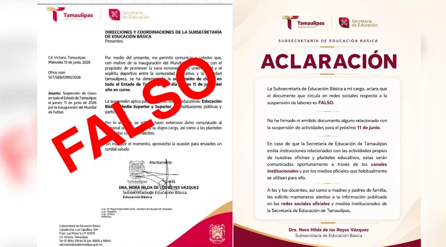 Desmiente SET suspensión de clases en Tamaulipas por Mundial