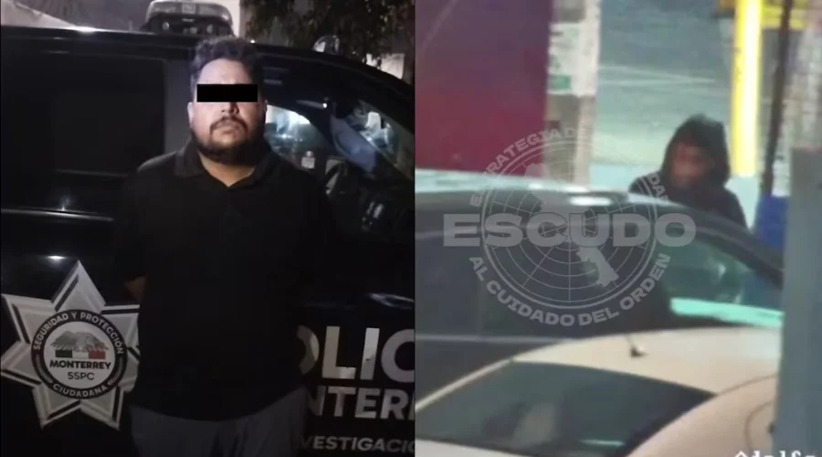 Elementos de la Policía de Monterrey detuvieron a un hombre que presuntamente portaba droga y que es investigado por su posible participación en robos a vehículos registrados en las inmediaciones