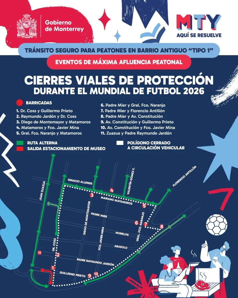 Implementará Monterrey cierres viales en Barrio Antiguo por el Mundial 2 WhatsApp Image 2026 06 09 at 8.54.34 PM