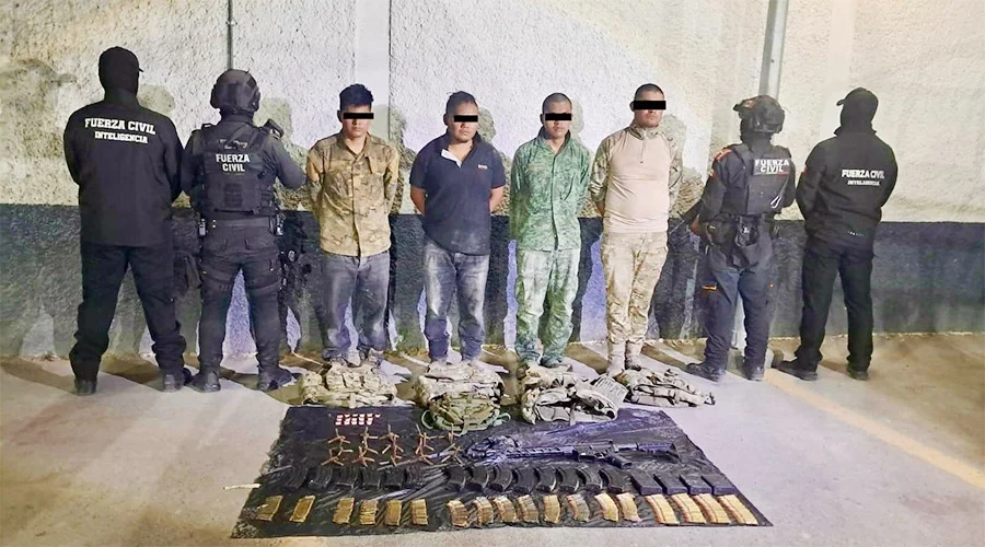 Reporta Fuerza Civil detención de 10 presuntos delincuentes en Nuevo León 2 detenidos 3 ccc