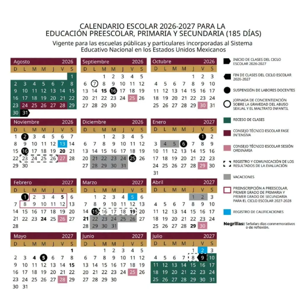 Nuevo calendario escolar: Revelan las fechas clave del ciclo 2026-2027 de la SEP 1 742619588 1585248946268135 7297870663280050710 n