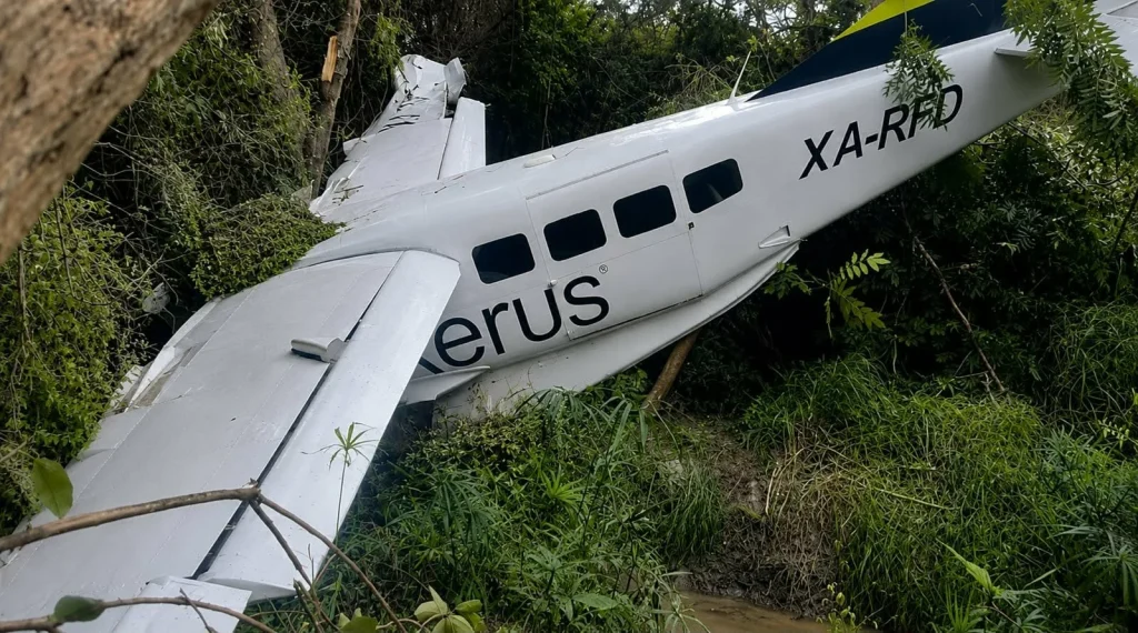 Resultan tres lesionados por caída de aeronave en el municipio de Pesquería 2 746860704 1555087612959540 2662204167438172766 n