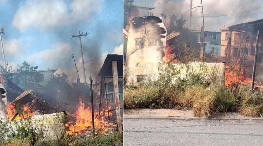 Incendio consume lavadero de autos en Reynosa