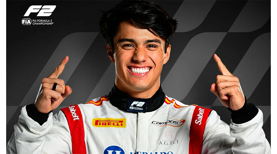 Noel León hace historia al ganar Feature Race de Hungría en F2 1 NOEL LEON