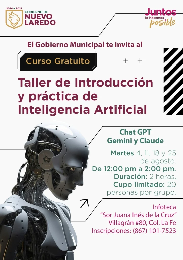 Reabrirá Gobierno de Nuevo Laredo cursos gratuitos de IA en la Infoteca 1 WhatsApp Image 2026 07 30 at 2.24.47 PM 1
