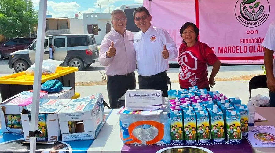 brigada-puerta-grande-reynosa Vecinos acuden a recibir atenciones gratuitas en la brigada puerta grande en Reynosa.