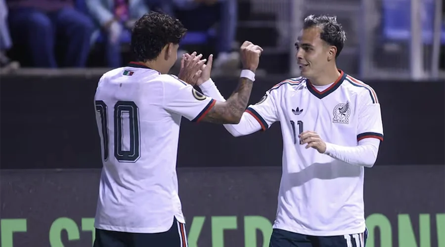 mexico-sub-20-triunfo-costa-rica Jugadores de México Sub-20 celebran la victoria frente a Costa Rica.