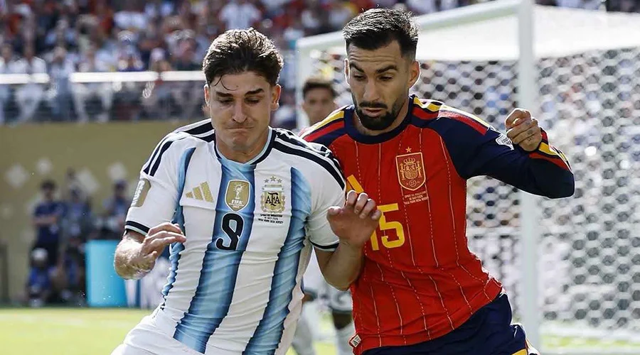 mundial-2026-argentina-final Jugadores durante el partido decisivo del Mundial 2026 Argentina frente a España.