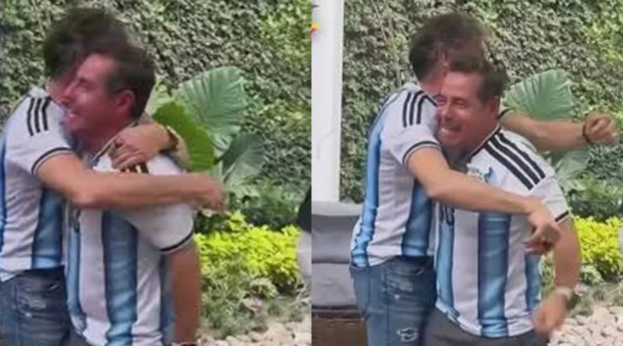yordi-rosado-festejo-argentina-mundial El conductor Yordi Rosado festeja la victoria de Argentina en las semifinales del Mundial 2026 junto a sus amigos.