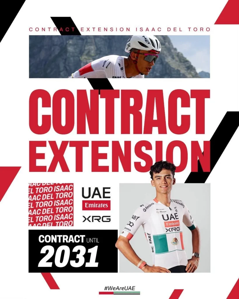 Renueva Isaac del Toro con UAE Team Emirates hasta 2031 1 765323894 2423926278017481 6610758470739852531 n