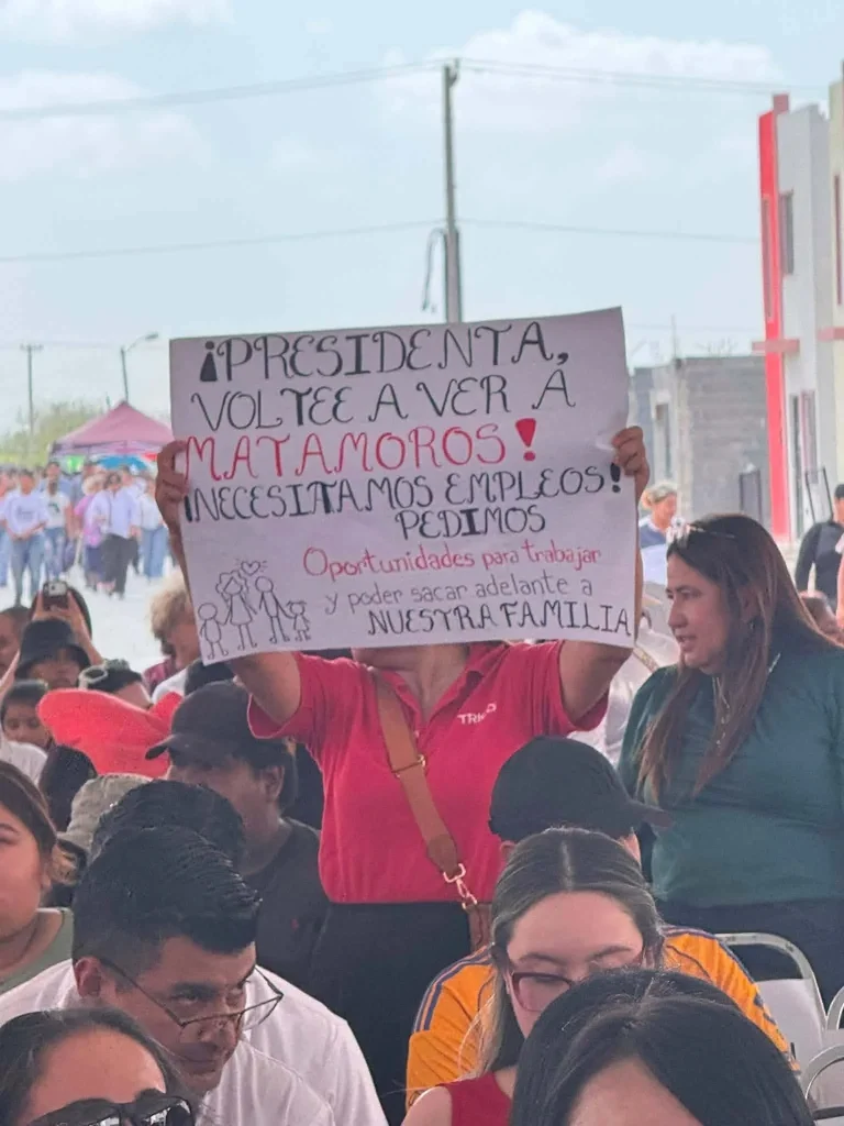 Manifestaciones marcan visita de Claudia Sheinbaum a Matamoros 3 774664988 1505295241398685 1803153143479212354 n