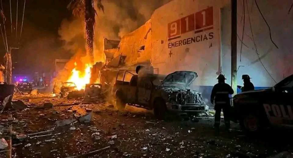 Atacan comandancia de Ojocaliente, Zacatecas; lanzan explosivos 1 791512542 1555060113029281 7475762888096706454 n