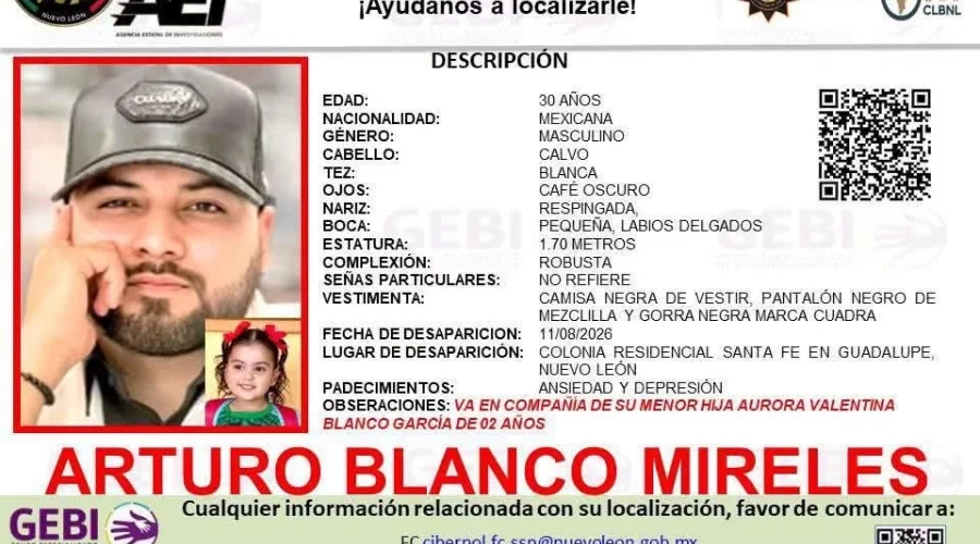 Desesperada madre pide ayuda para localizar a su hija de 2 años