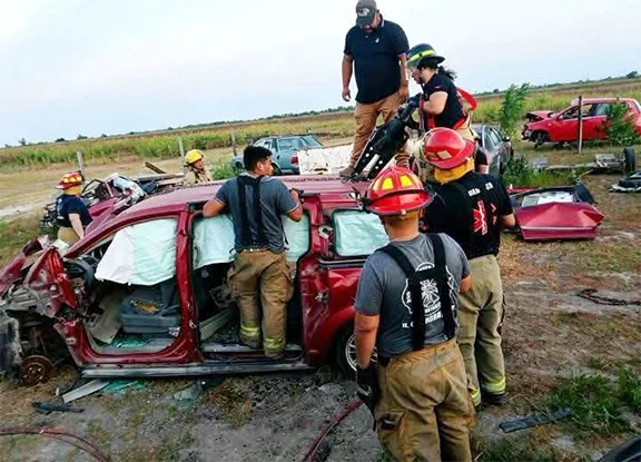 Participa PC de Díaz Ordaz en práctica de rescate vehicular en Camargo 1 PC DIAZ ORDAZ 2bb