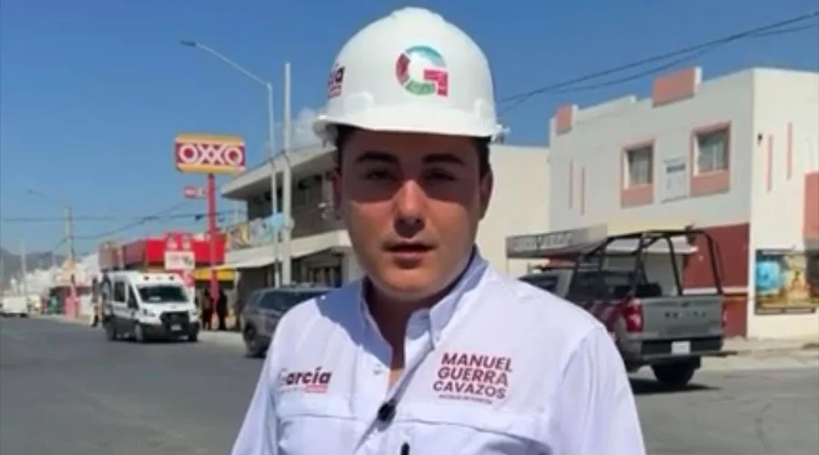 alcalde-de-garcia-operativo El Alcalde de García en el operativo para rescatar al hombre en la antena.