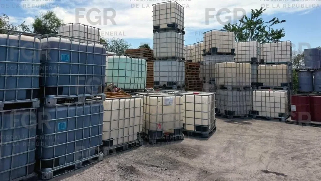 Asegura FGR dos millones 232 mil litros de una sustancia sin determinar en Guadalupe 1 Operativo donde asegura FGR millones de litros de sustancia sin determinar en Guadalupe NL