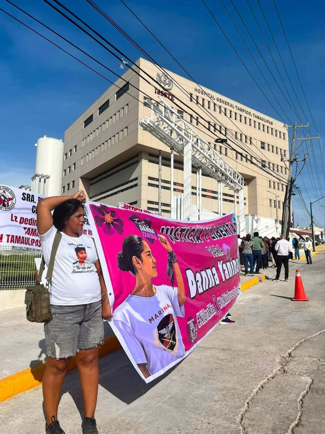 danna-yanina-tampico-protesta Familiares y amigos de Danna Yanina se manifiestan en Tampico.