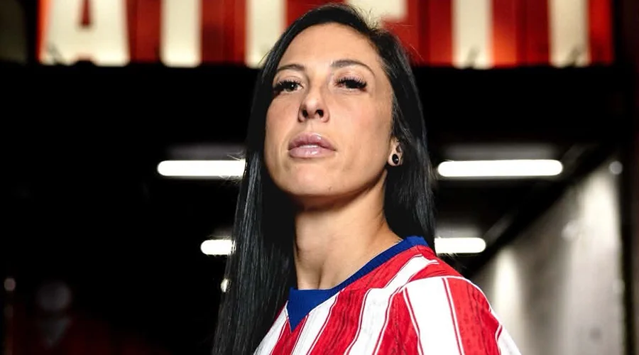 jennifer-hermoso-atletico-de-madrid Presentación oficial de Jennifer Hermoso como nueva jugadora del Atlético de Madrid.