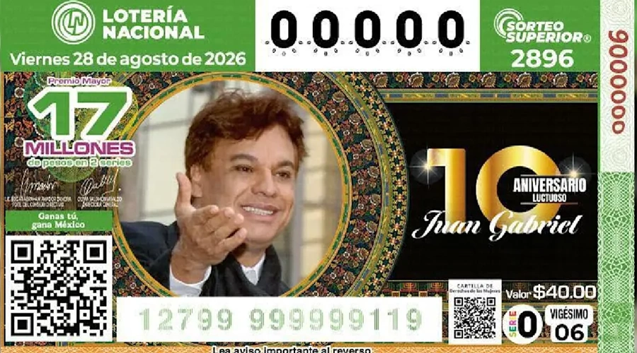 juan-gabriel-loteria-nacional Cachitos del sorteo especial de la Lotería Nacional en homenaje a Juan Gabriel.