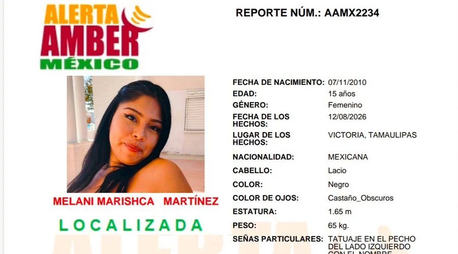 localizan-adolescente-alerta-amber-tamaulipas Desactivación de ficha de búsqueda tras la Alerta AMBER de adolescente en Tamaulipas