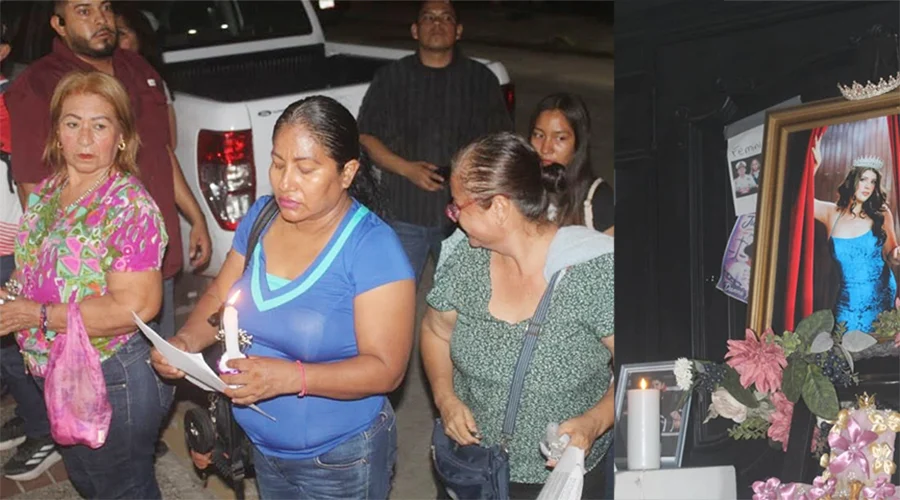 madre-de-dafne-rosario-madero Madre de Dafne exigiendo justicia y realizando un rosario a 45 días de la muerte de Dafne en Ciudad Madero.