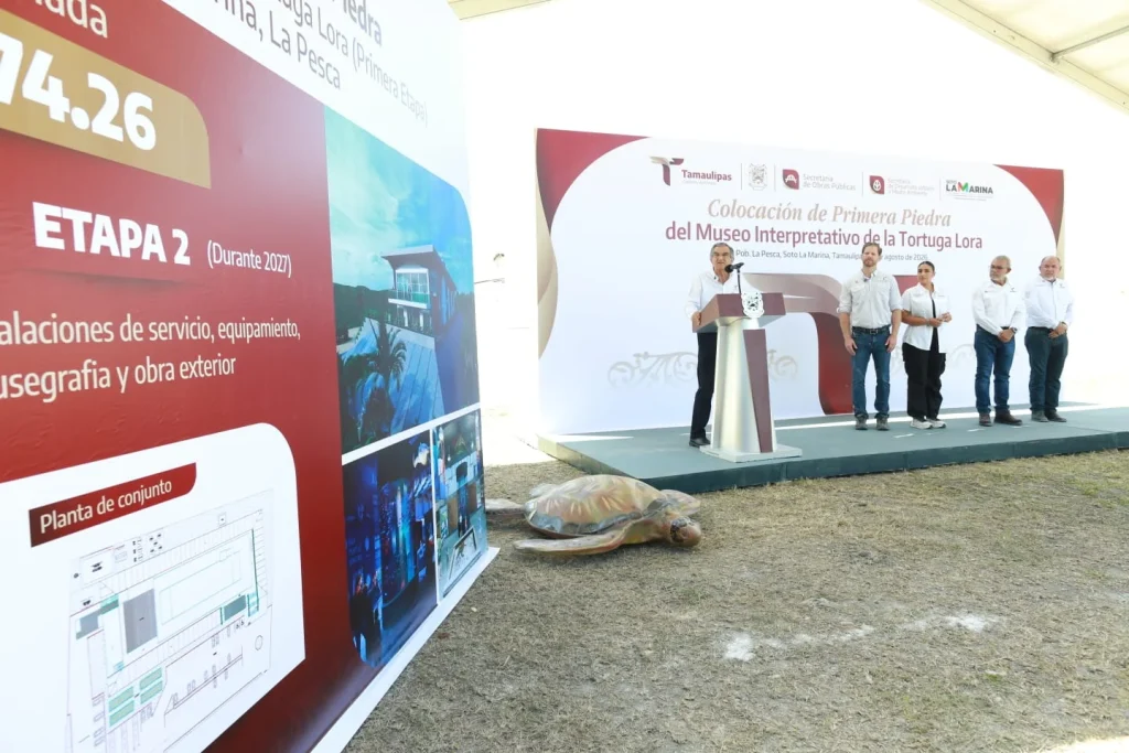 Coloca Américo primera piedra del Museo Interpretativo de la Tortuga Lora en Soto la Marina 1 tortuga lora 2