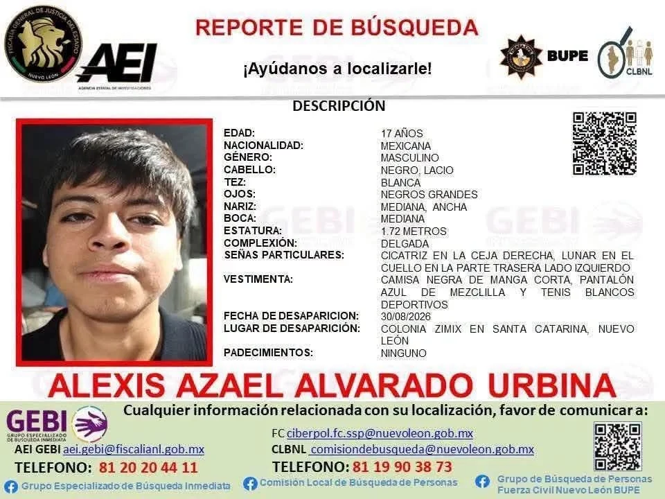 Dos adolescentes desaparecen en distintos puntos de NL 1 789923959 2898570830519686 8937990227267232157 n