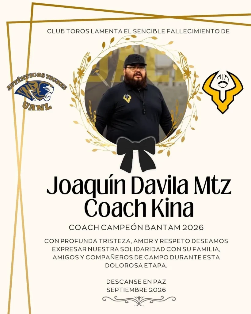 Comunidad del futbol americano lamenta deceso del ‘Coach Kina’ 2 809314323 1374189054881877 1036593385525994290 n