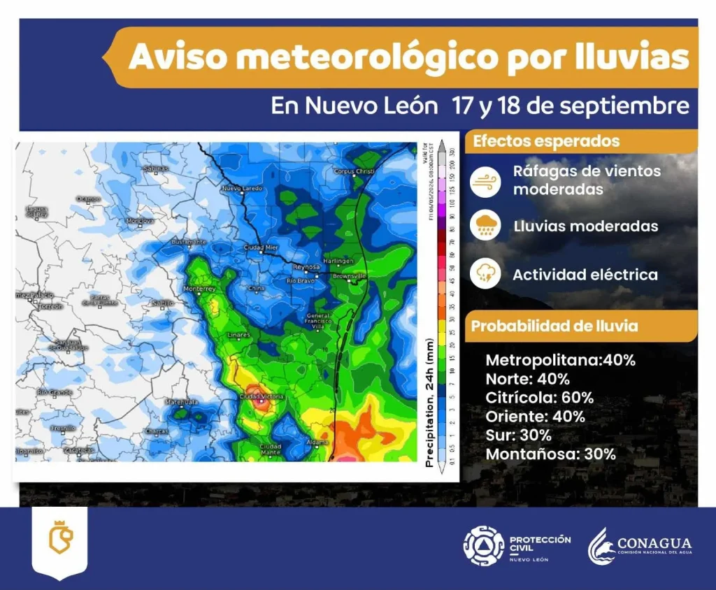 Se esperan lluvias para este jueves en NL 1 810930596 1413564624038808 8452014369331967838 n