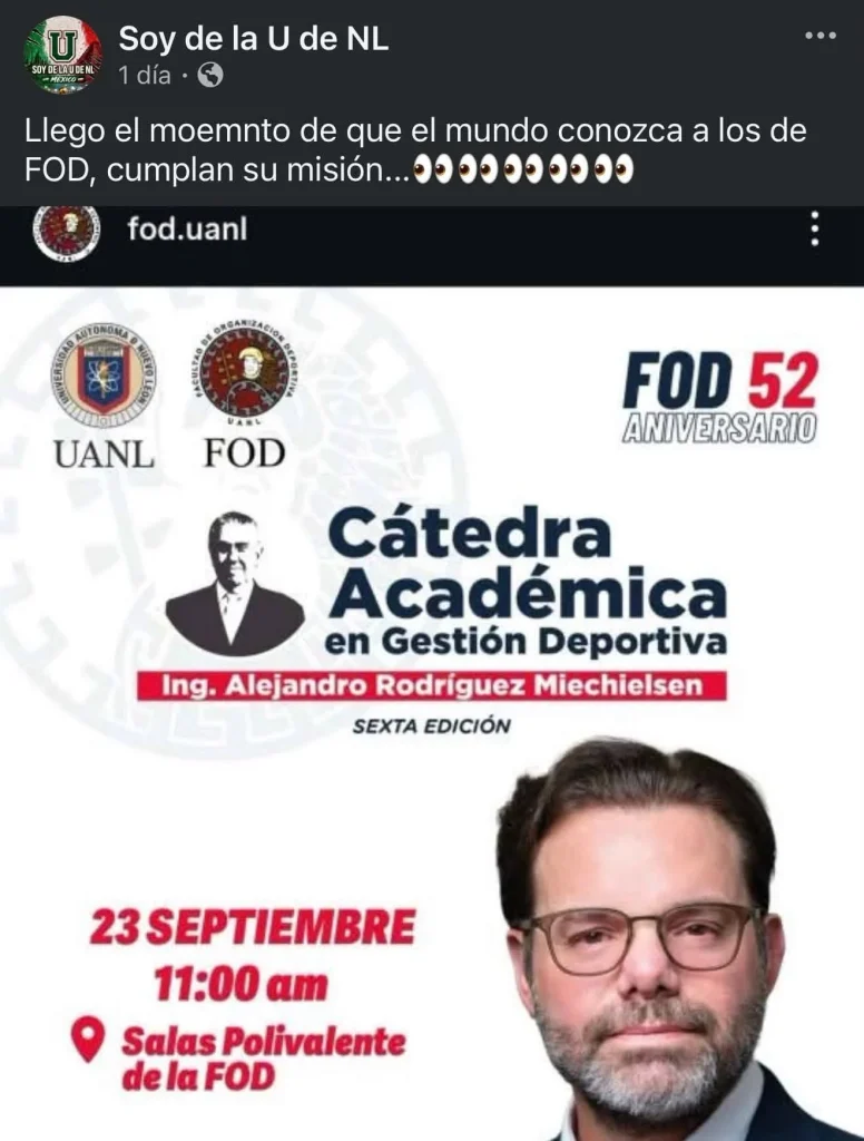 Cancelan cátedra de Mauro Doehner en FOD 1 818552312 1650900950070501 7357183151986780728 n