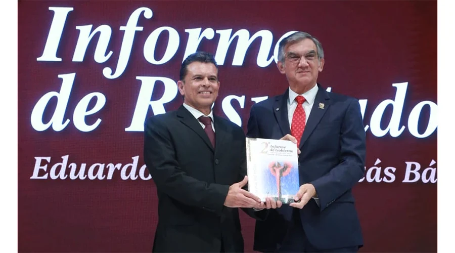 americo-villarreal-informe-victoria El gobernador Américo Villarreal durante el informe de gobierno enfocado en la inversión histórica en Victoria.