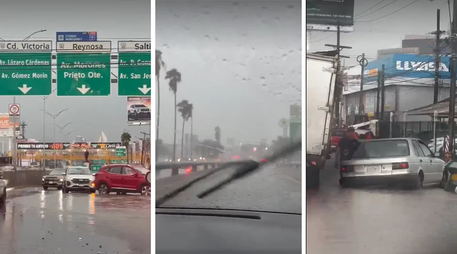 cae-fuerte-aguacero-zona-metropolitana Cae fuerte aguacero sobre zona metropolitana de NL con afectaciones viales.