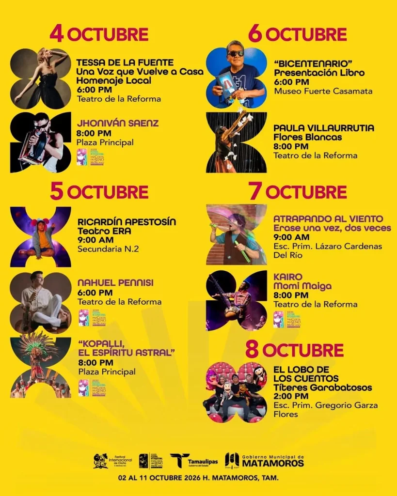 Gobierno de Beto Granados presenta cartelera del Festival Internacional de Otoño 34 2 cartelera otono matamoros 2