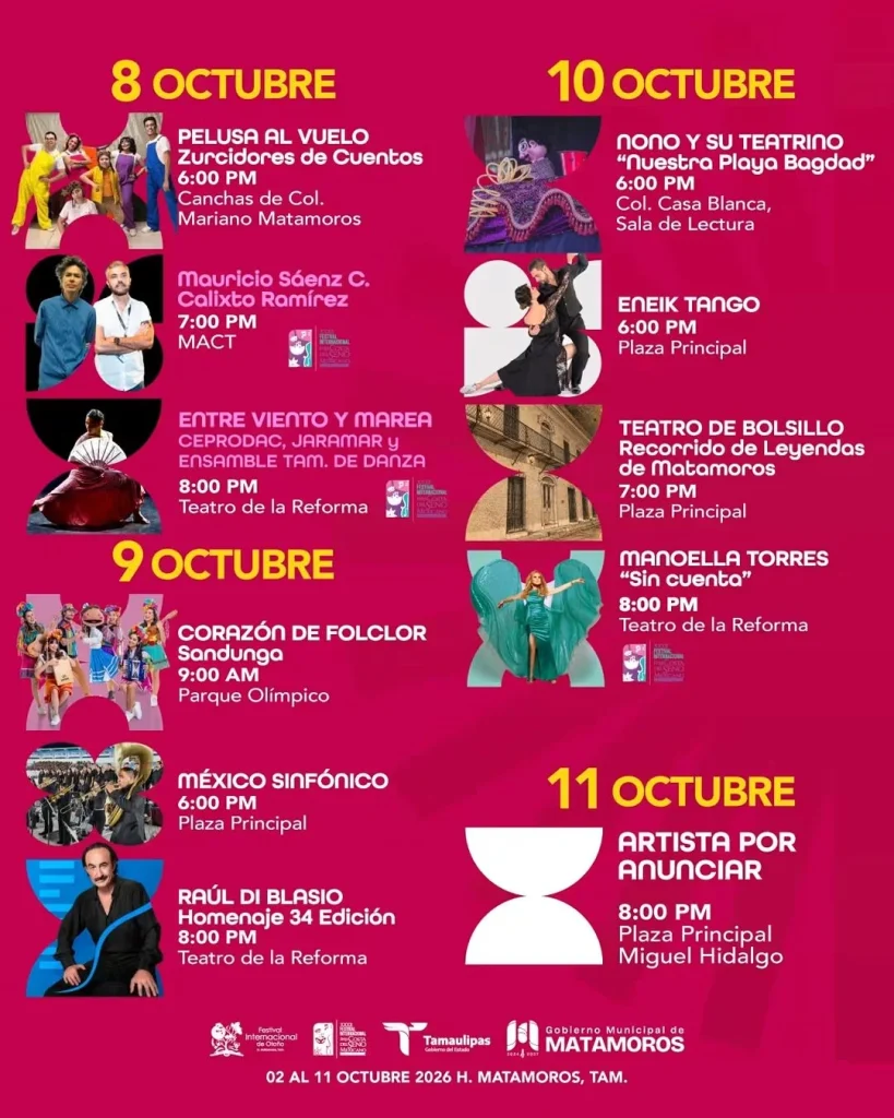 Gobierno de Beto Granados presenta cartelera del Festival Internacional de Otoño 34 3 cartelera otono matamoros 3