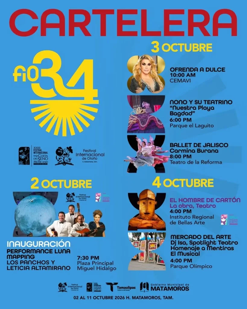 Gobierno de Beto Granados presenta cartelera del Festival Internacional de Otoño 34 1 cartelera otono matamoros