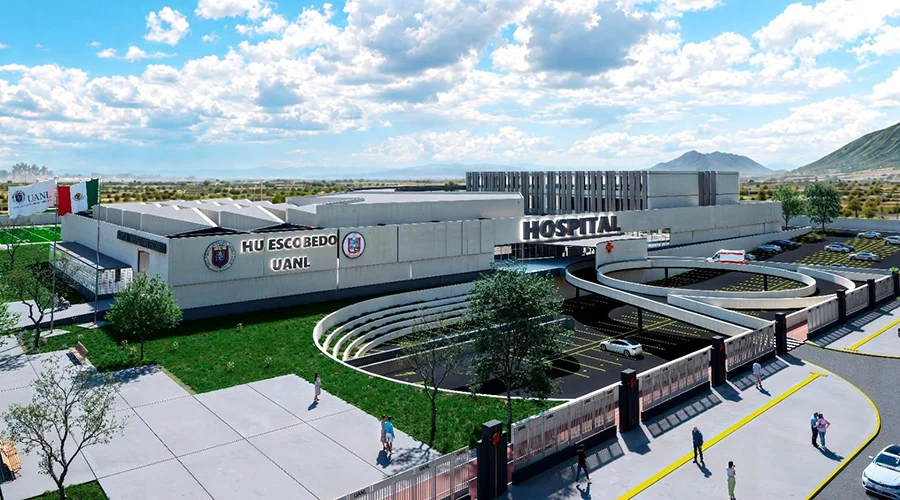 cede-escobedo-predio-hospital-uanl Autoridades universitarias y municipales durante la cesión de terreno para el nuevo Hospital de UANL