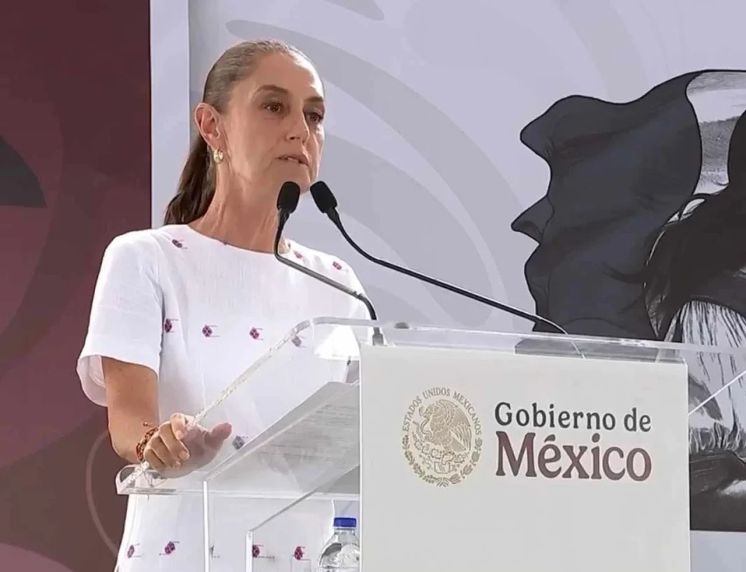 claudia-sheinbaum-informe-nuevo-leon Claudia Sheinbaum durante la presentación de su informe de gobierno en Nuevo León