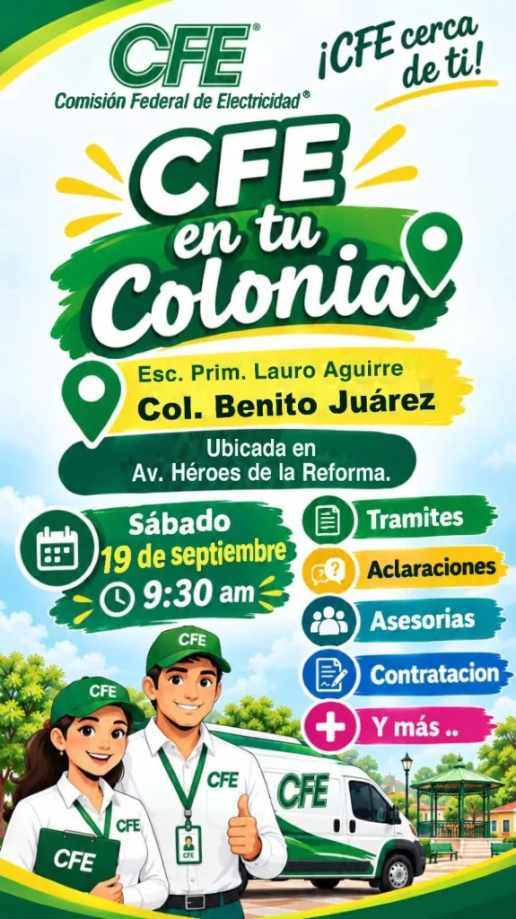 Llevará CFE Nacional atención a usuarios de la colonia Benito Juárez 1 d9110484 834c 41b4 b8cd 14e33f5aef81